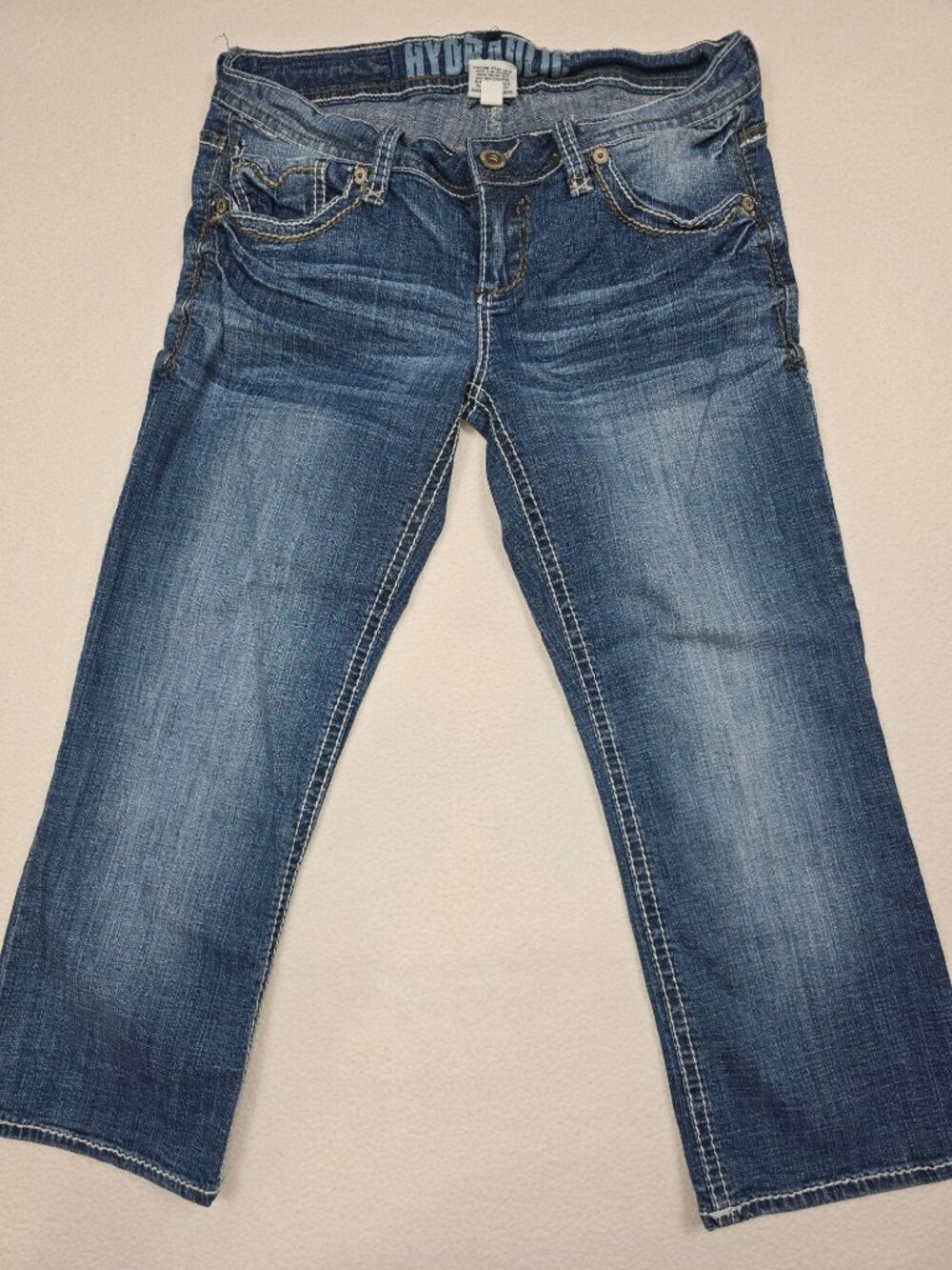 Hydraulic Y2K Vintage Blue Denim Jeans Size 7/8 Cropped